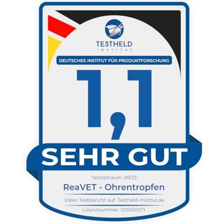 ReaVET TESTURTEIL SEHR GUT 09/23 Ohrentropfen mit kolloidalem Silber 50ml I 25ppm I Für Hunde und Katzen I Bei Ohrentzündungen, Juckreiz und Irritationen, Ohrenpflege, Ohrenhygiene, Gesunde Ohren – Bild 5