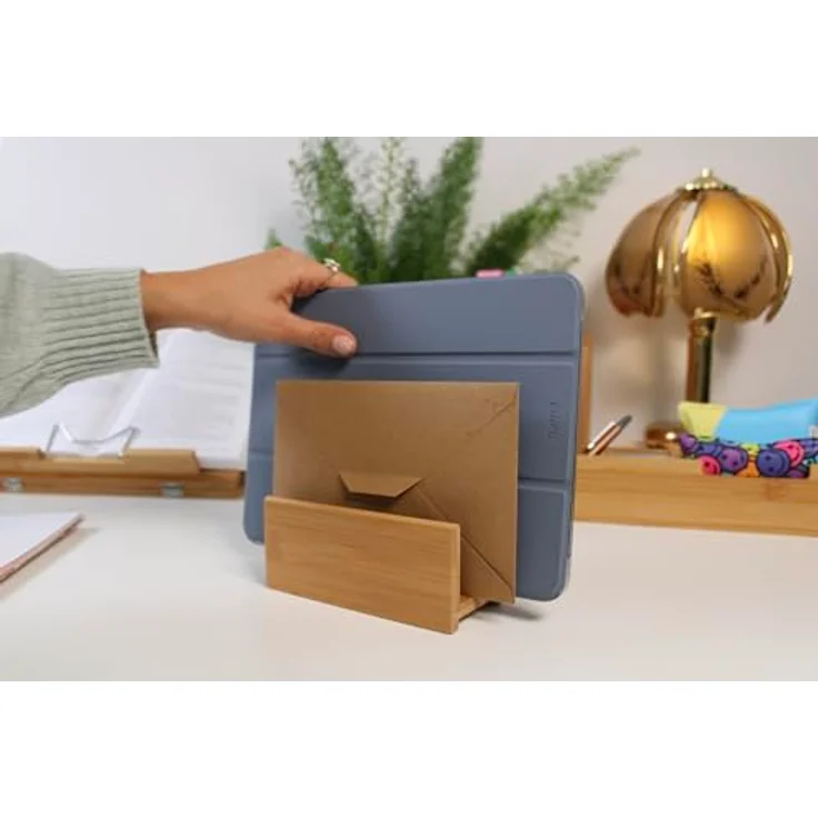 Wedo 61307 Briefständer Bambus, 2 Fächer, Maße 14 x 6,2 x 9 cm, im Geschenkkarton, braun – Bild 4