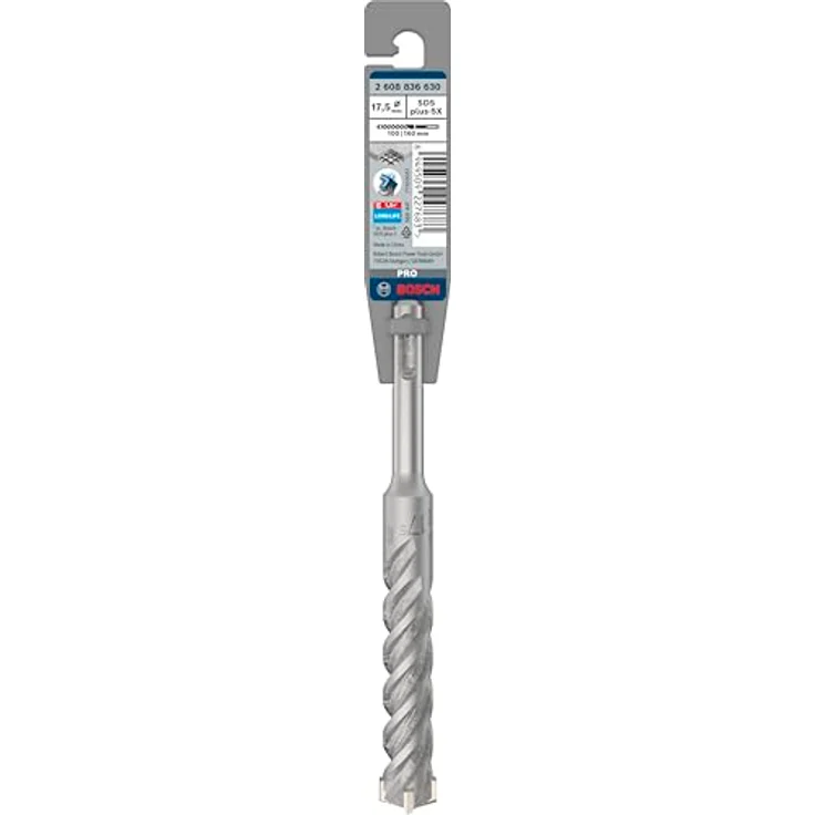 Bosch 1x PRO SDS plus-5X Hammerbohrer, Ø 17,50 mm, für Stahlbeton und Beton, Professional Zubehör Bohrhammer – Bild 2