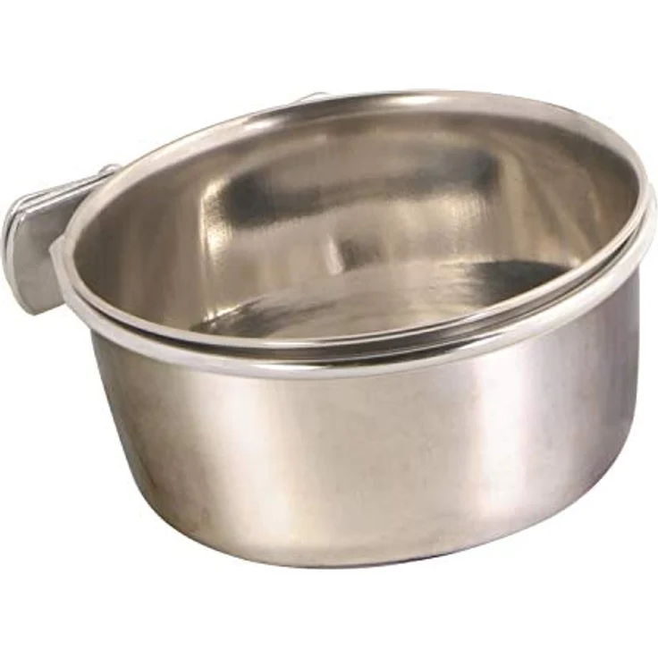 Trixie 5497 Edelstahlnapf mit Schraubbefestigung, 300 ml/ø 9 cm – Bild 2