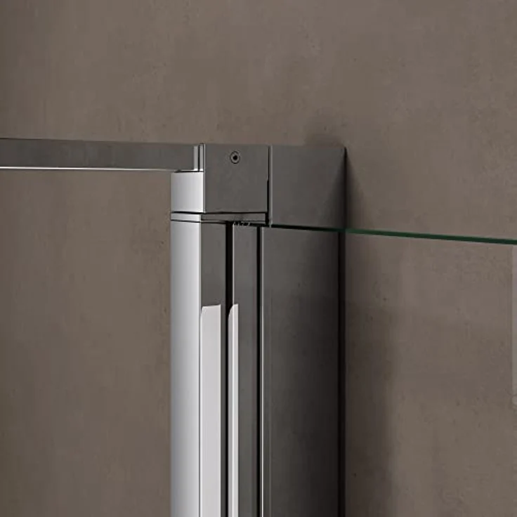 doporro Ravenna36-Plus Eck-Duschkabine 80x100x195cm mit 8mm ESG-Sicherheitsglas und beidseitiger NANO-Beschichtung, Klarglas – Bild 4