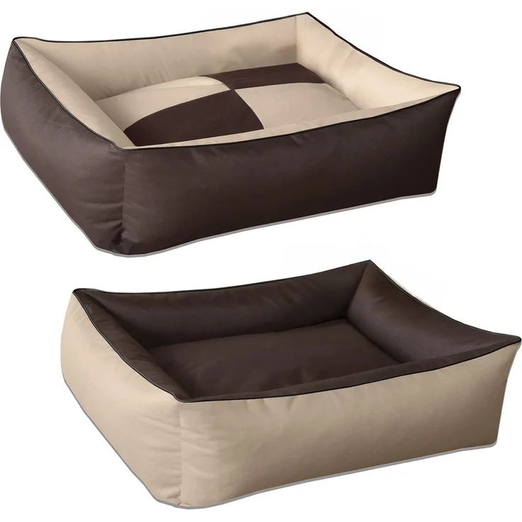 BedDog Hundebett MAX QUATTRO mit Rand, Bezug abnehmbar, kariert – Bild 1