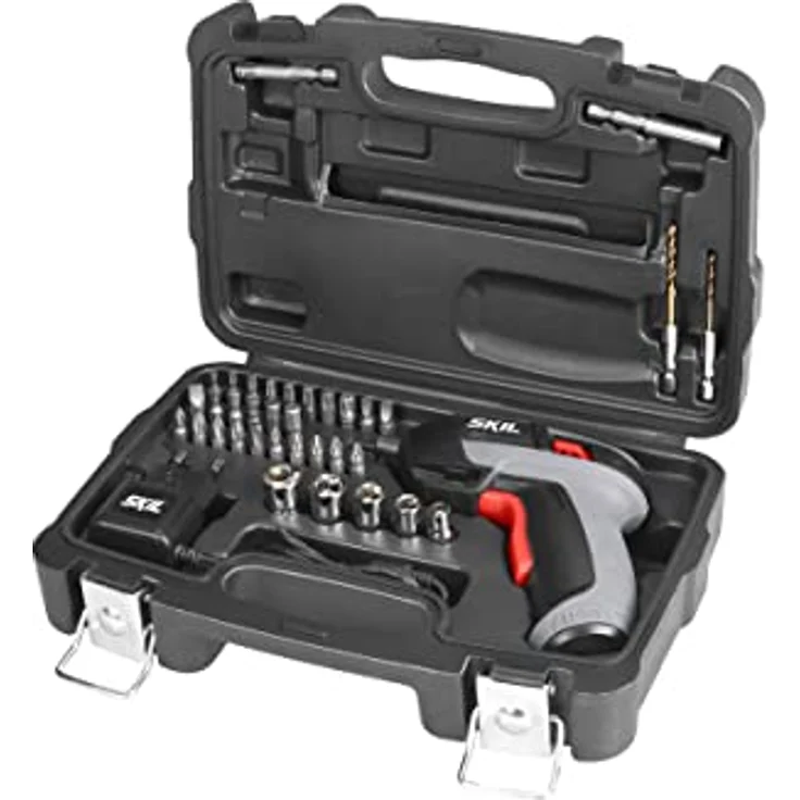 SKIL 2636 AD Akkuschrauber mit LED-Arbeitsleuchte, Bits, Bithalter, Stecknüsse, etc. im Kunststoffkoffer - F0152636AD – Bild 4
