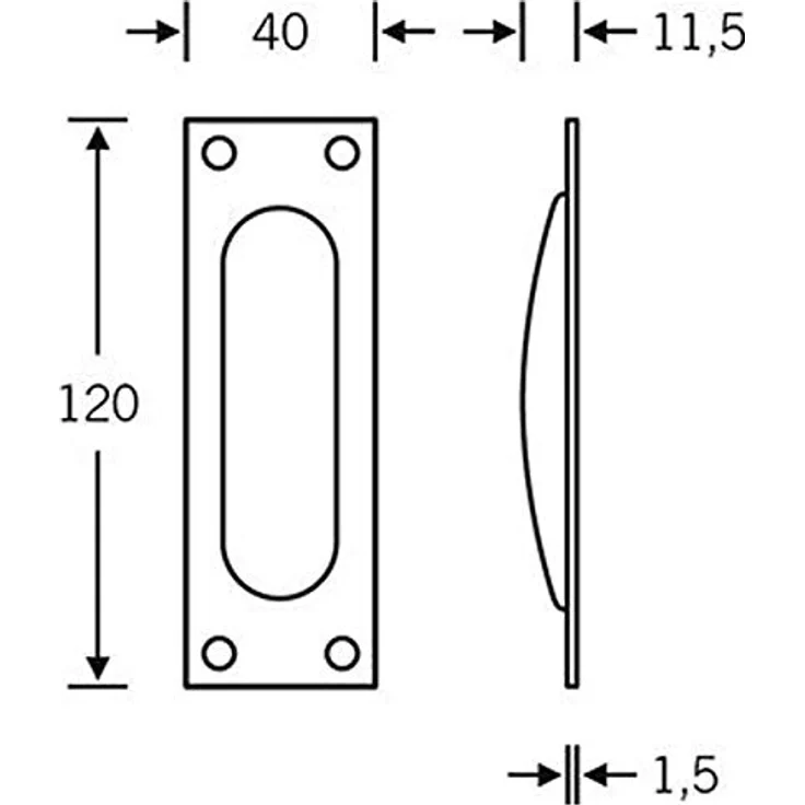 Format 4015354054889 – st-einlassmuschel. BL. 0 42 4211. eckig. F69 matt – Bild 2