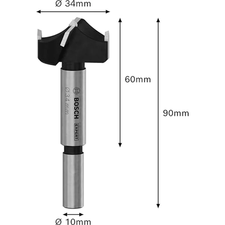 Bosch EXPERT Laminated Wood Scharnierlochbohrer, Ø 34 mm, für Schichtholz und Massivholz, überragende Lebensdauer, Professional Zubehör – Bild 3