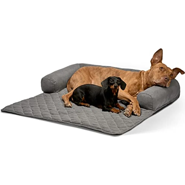 Lous Hundedecke Sofa, Sofaschutz Hund, Hundebett waschbar 90 Grad, Couchkissen, anthrazit S, formstabiler Rand, plastikfrei, entwickelt in Deutschland – Bild 1