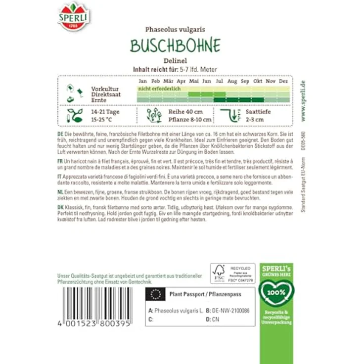 Sperli Buschbohne Delinel – Bild 3