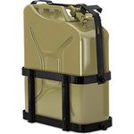 Relaxdays Kanisterhalterung Auto, für 10 & 20 L Reservekanister, Halter Benzinkanister, Metall, Kanisterhalter, schwarz