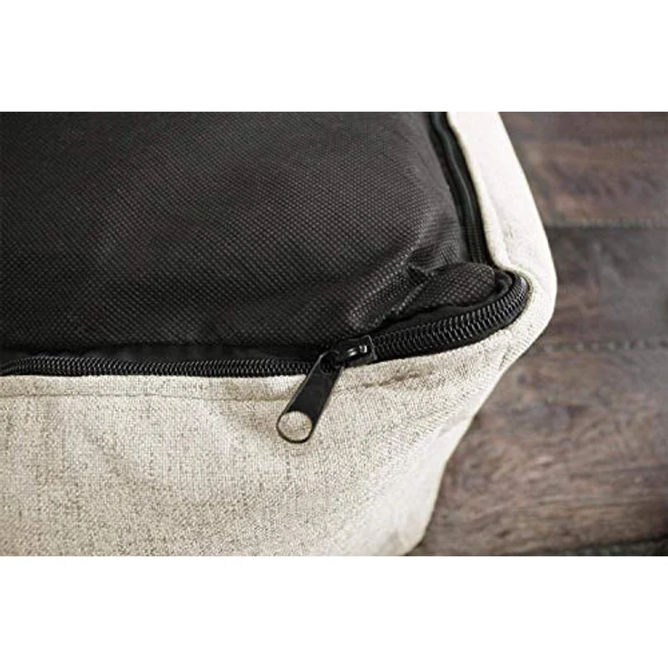 tierlando® Orthopädisches Hundebett Goofy Couture | Samtweich | Eleganter Möbelstoff | Eyecatcher | ~ inkl. Matratzenschoner | Creme | G3-A-05 – Bild 4