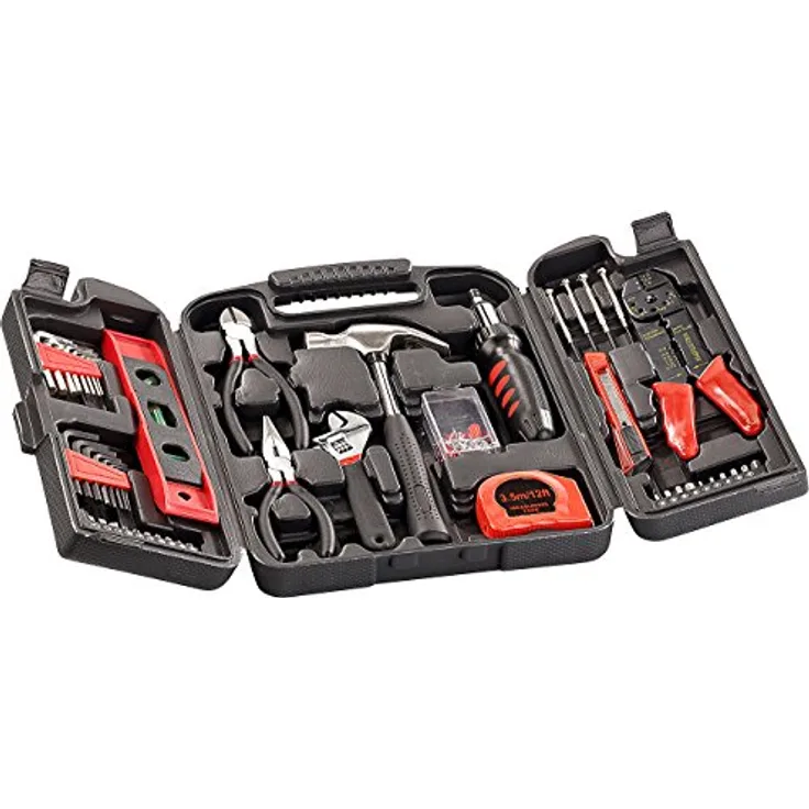 AGT Werkzeugkiste: Universal-Werkzeugset im Koffer WZK-501, 50-teilig (Werkzeugsatz, Werkzeug Kasten, Schraubenzieher)