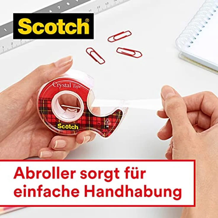 Scotch 6-1925R1 Klebeband, 19 mm x 7.5 m, kristallklar – Bild 6