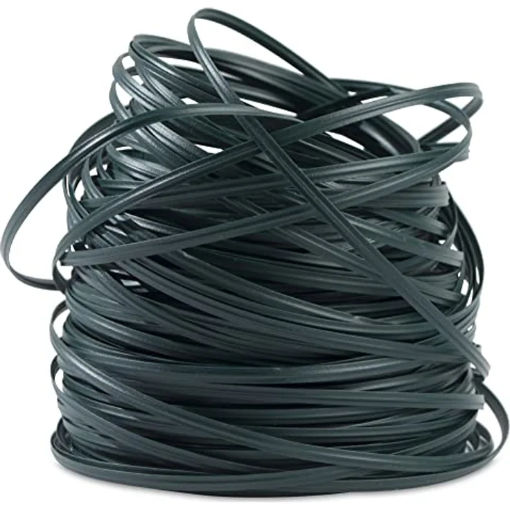 Windhager Gartendraht 100m, plastifiziert mit weichem Drahtkern, verzinkt, inklusive Abschneidevorrichtung, Ø 0,65mm, vielseitig einsetzbar – Bild 1