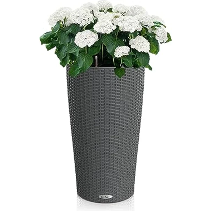 Lechuza® Cilindro COTTAGE 32, Pflanzkübel Komplettset mit Erdbewässerungssystem, granit, 32 cm Durchmesser, 56 cm Höhe – Bild 2