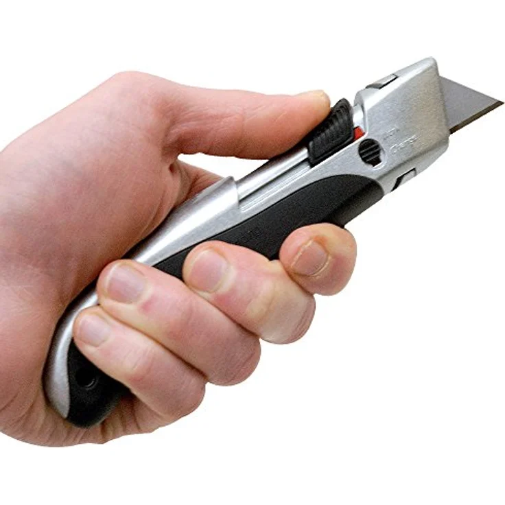 Peddinghaus Cuttermesser TopSecurity 2K Griff, selbsteinziehend, 10x 25 mm, inkl. 5 Ersatzklingen, doppelte Sicherheit, TÜV-GS geprüft – Bild 4
