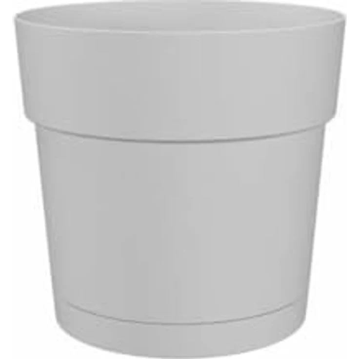 Artevasi Capri Breiter Topf, Wasserreserve, Kunststoff, Weiß, 30cm, recycelte Materialien, für Innen und Außen – Bild 1