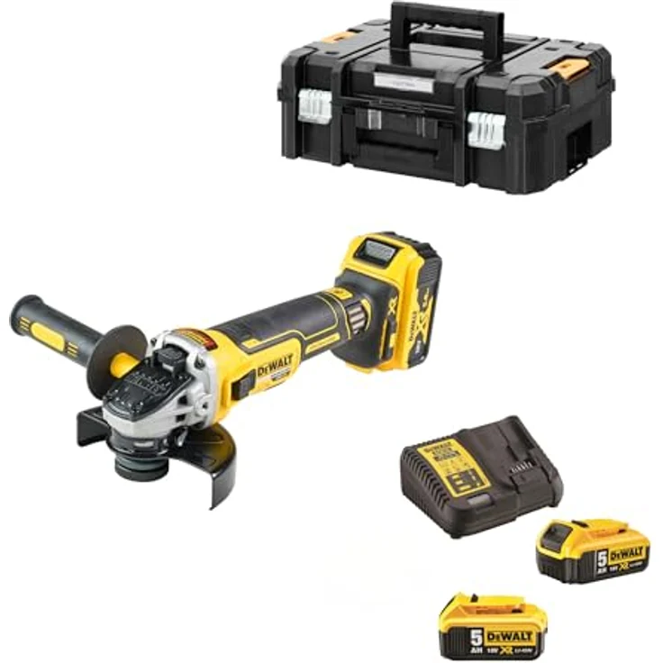 DeWalt 18V 125mm Akku-Winkelschleifer DCG405P3, 3x Akku 5,0 Ah 125 mm Akku – Bild 2