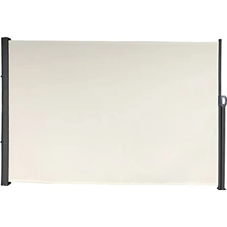 SVITA Seitenmarkise Kassetten-Rollo Sichtschutz Sonnenschutz Seitenrollo für Balkon Terrasse Garten 160x300cm Beige - Ausziehbarer Windschutz mit automatischer Aufrollfunktion – Bild 2