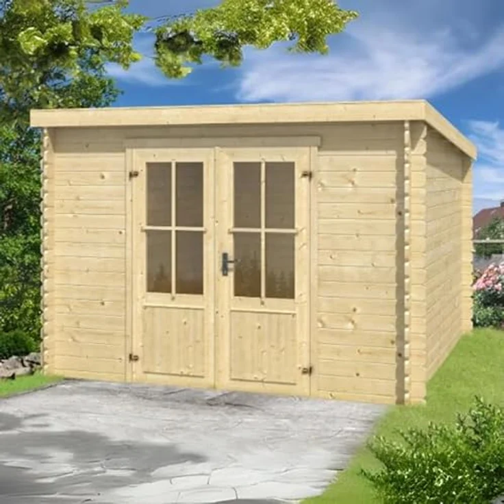Lasita Maja Gartenhaus Gerätehaus nordische Fichte Atlanta | Einfacher Aufbau | Praktisches Pultdach | Witterungs- und Pilzschutz | Durchdachte Details – Bild 5