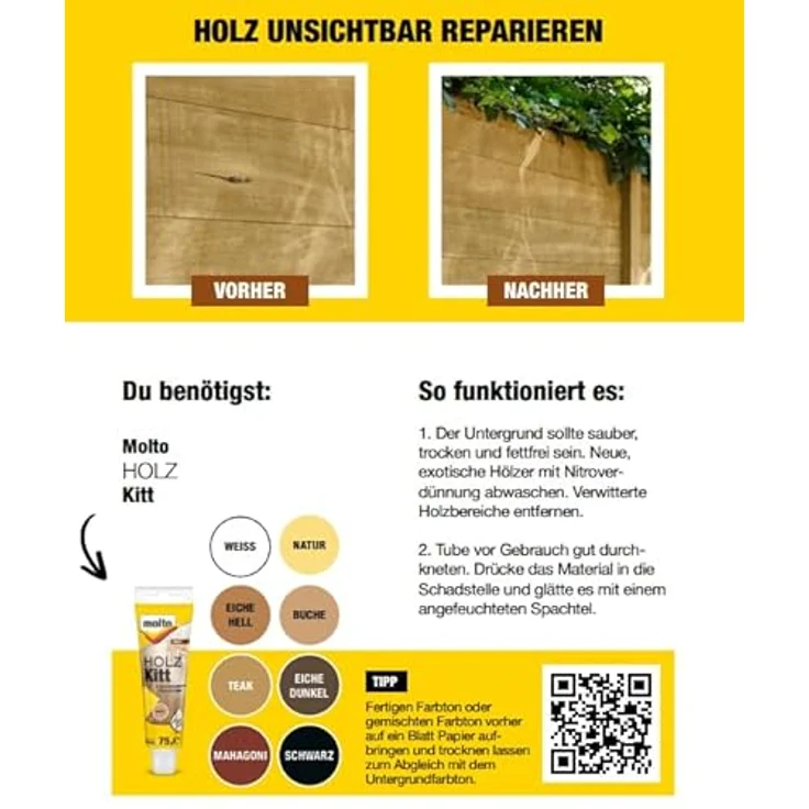 MOLTO Holz-Kitt Buche 75gr - 5087746 – Bild 8