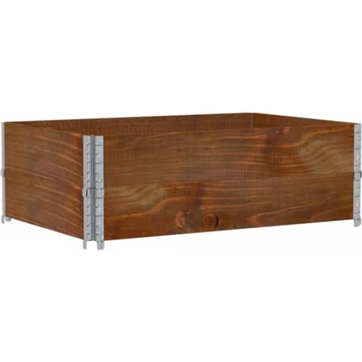vidaXL Pflanzkasten, Hochbeet Stapelbar Faltbar, Braun Massivholz Kiefer, für Garten Terrasse Balkon, Blumenkasten Kräuterbeet Gemüsebeet