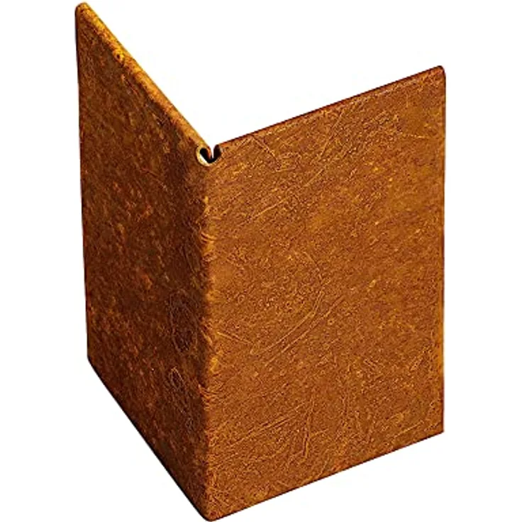 IRKA 1032-001 – Eck-Verbinder für Rasenkante und -Band – 1 mm – Cortenstahl – zur eckigen Beeteinfassung – Höhe 15 cm