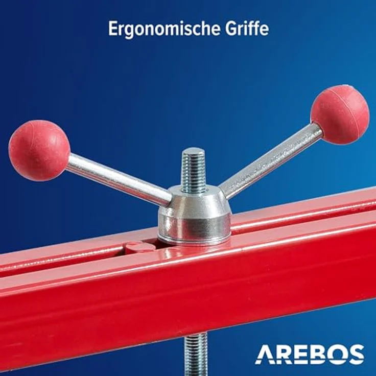 AREBOS Motorbrücke Kotflügeltraverse 500 kg Rot, Getriebehalter, Motorheber, Wagenheber – Bild 5