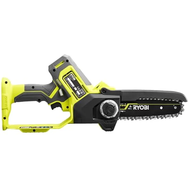Ryobi RY18PS15A-0, Elektrische Astsäge mit 15 cm Stange, 18-V-Motor und werkzeugloser Kettenspannung