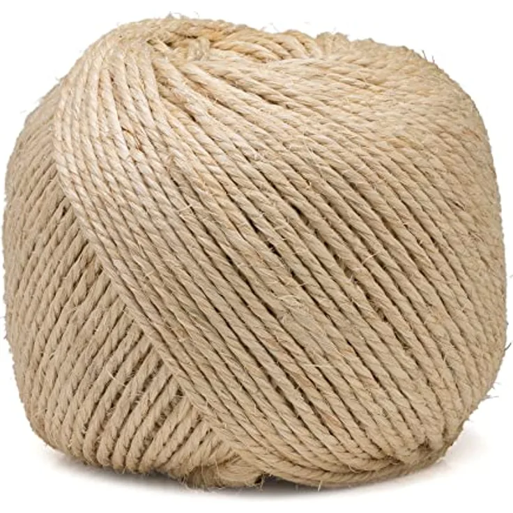 Sisalschnur, Natur, 3,5 mm ± 255 m, 2 kg, Gartenschnur, Basteln, Verpackung, Kratzbaum