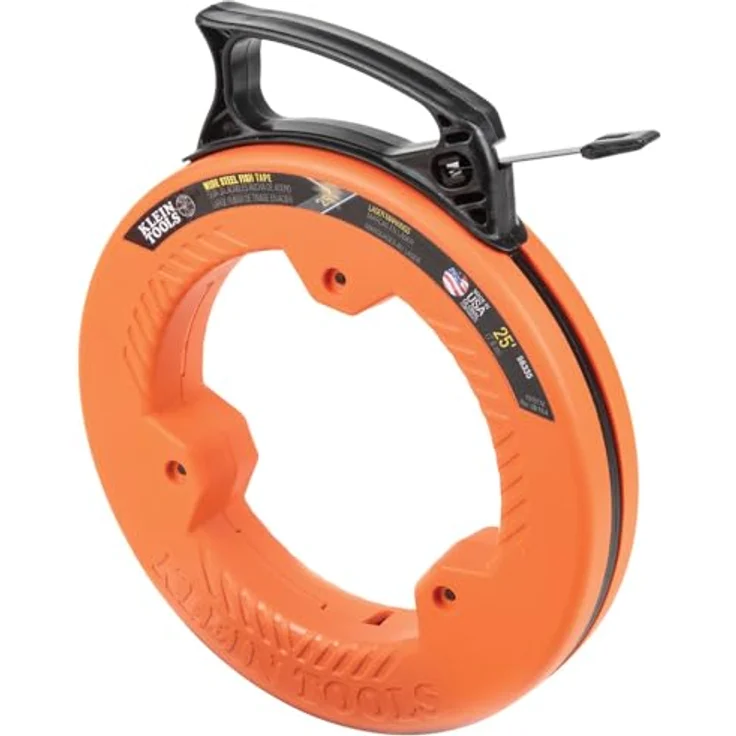 Klein Tools 56335 Stahleinziehband, 7,6 m - Hochfestes, flexibles Einziehband aus Federstahl, Laser-eingebrannte Längenmarkierungen, schlanke Kunststoffspitze – Bild 1