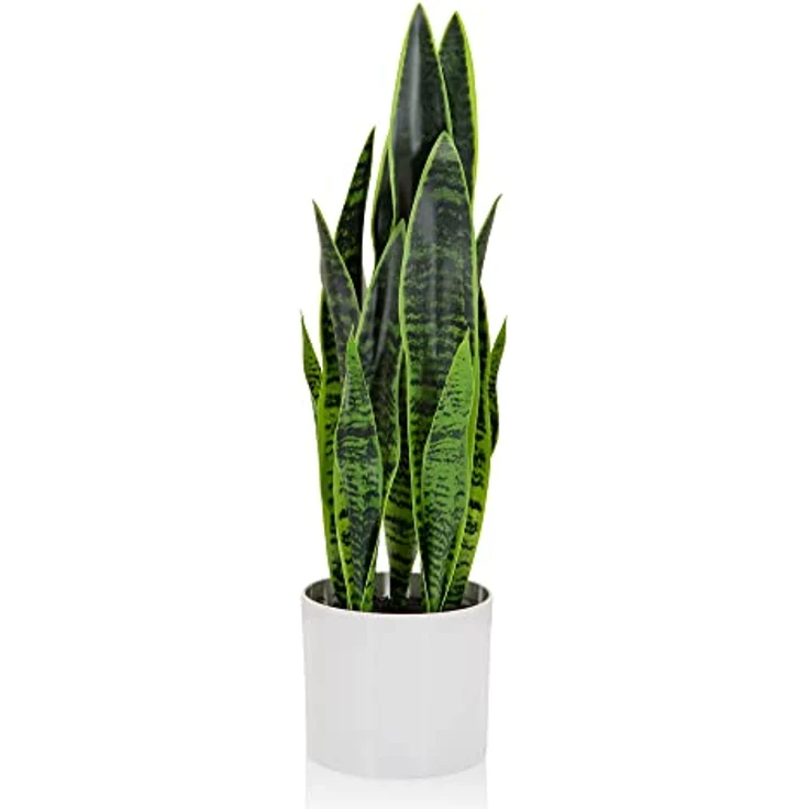 hjh OFFICE Kunstpflanze SANSEVIERIA mit Übertopf Höhe 65 cm Zimmerpflanze Bogenhanf künstlich, 871016 – Bild 1