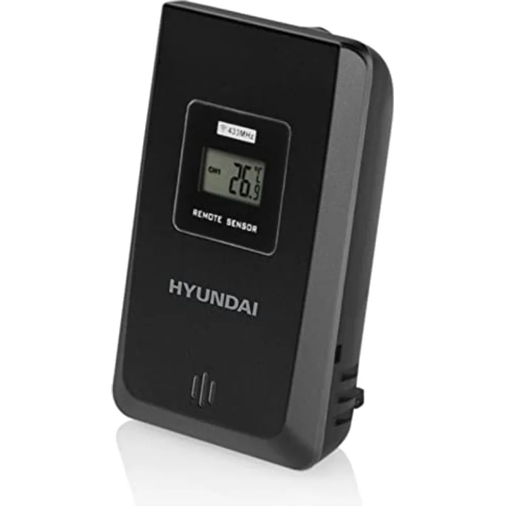 Hyundai Wetterstation WS 1070 B, Innen- und Außentemperaturmessung, Luftfeuchtigkeit, Weckerfunktion in Schwarz – Bild 3
