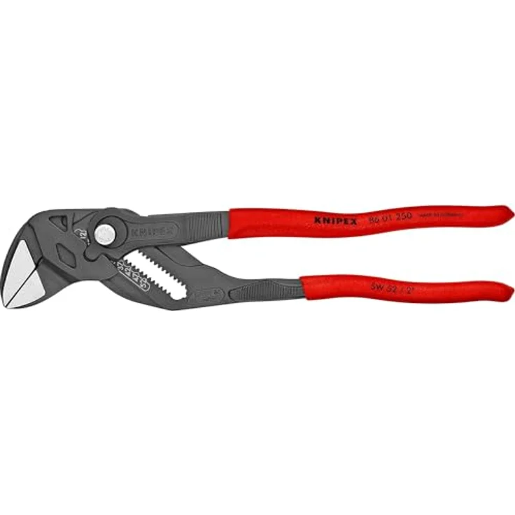 KNIPEX 86 01 250 SB Zangenschlüssel Zange und Schraubenschlüssel in einem Werkzeug mit rutschhemmendem Kunststoff überzogen schwarz atramentiert 250 mm – Bild 3