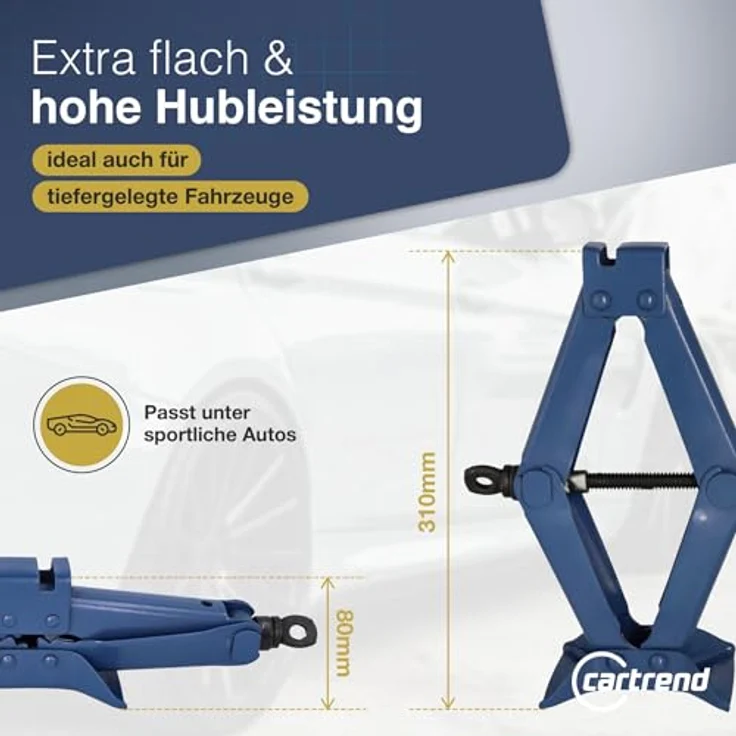 Unitec Scherenwagenheber 1000 kg – Bild 4