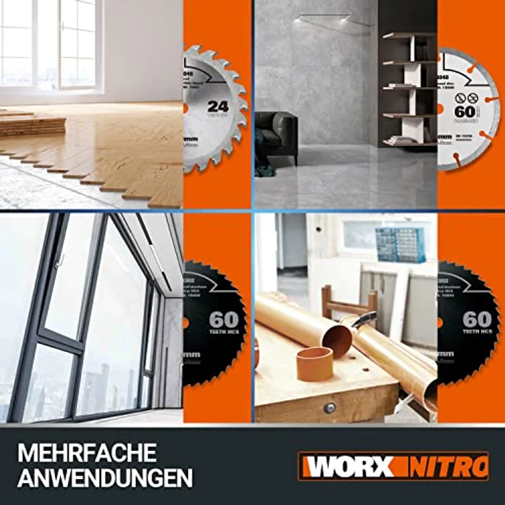 WORX WX531.9 Akku Handkreissäge 20V ? Schneidet mühelos Holz, Metall, Fliesen & Plastik ? Bürstenlose Kreissäge für exakte, gerade Schnitte ? Ohne Akku & Ladegerät – Bild 5