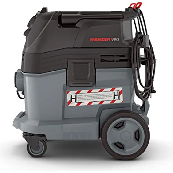 MENZER Industriesauger Sicherheitssauger VCH 530 PRO, Staubklasse H, 30 Liter, professioneller Nass- und Trockensauger mit automatischer Filterabreinigung, 1.380 Watt Motor, antistatische Ausrüstung, schwarz – Bild 2