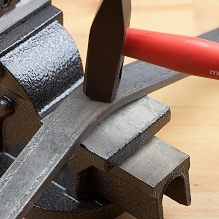 Meister Schraubstock - Drehbar - 125 mm Spannweite - Hochwertige Stahlbacken - Sicheres Fixieren von Werkstücken - Tischschraubstock mit Schutzbacken - Massiver Schraubstock aus Grauguss - 5144500 – Bild 5