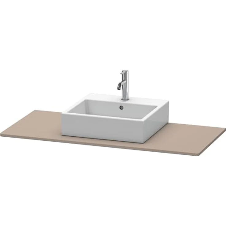 Duravit XSquare Konsole 060D, 800 x 550 mm, 1 Ausschnitt, Basalt Matt Dekor – Bild 3