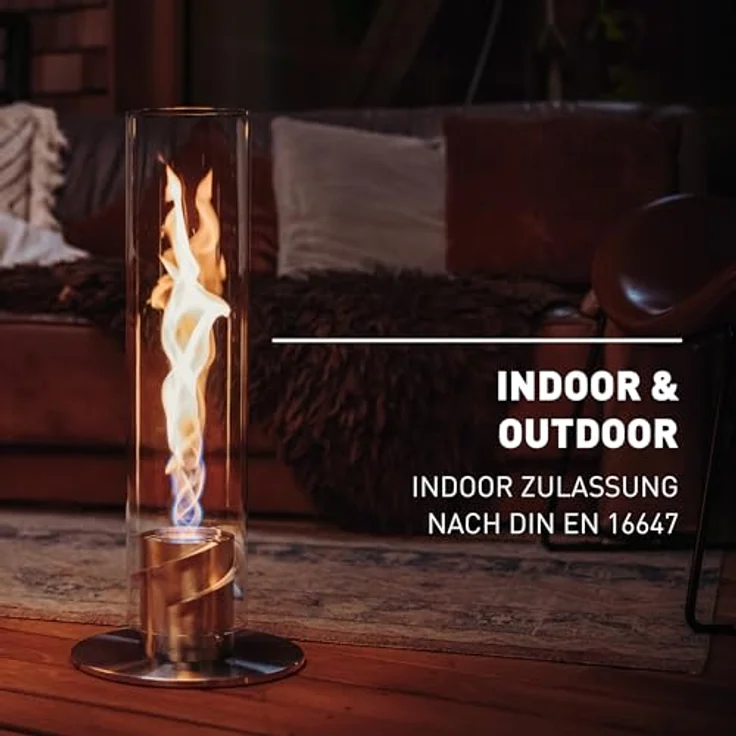 höfats Spin 1500 Schwarz NEUES Modell mit verlängerter Brenndauer - flüssig Bioethanolkamin, Edelstahl Tischfeuer für Indoor und Outdoor – Bild 4