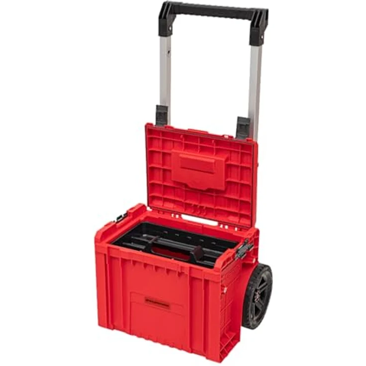 Tool Brothers Toolbrothers RHINO PRO Cart 2.0 Plus, Werkzeugkoffer in RED Ultra HD, stapelbar, 29 l, IP54, abnehmbarer Doppelteleskopgriff, 490 x 415 x 660 mm – Bild 3