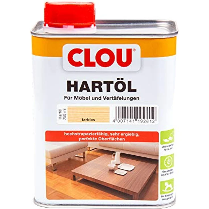 Clou Hartöl 750 ml, farblos – Bild 2