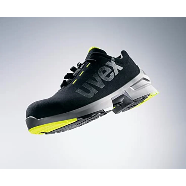 Uvex 1 Halbschuh, Sicherheitsschuhe S2 SRC, Arbeitsschuhe für Damen & Herren, Schwarz/Lime, Größe 40 – Bild 4