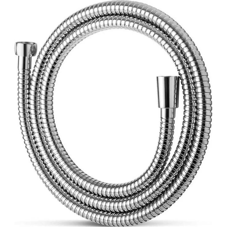 LuxusKollektion Edelstahl Brauseschlauch 2m, Hochdruck-Duschschlauch mit Knickschutz und Verdrehschutz