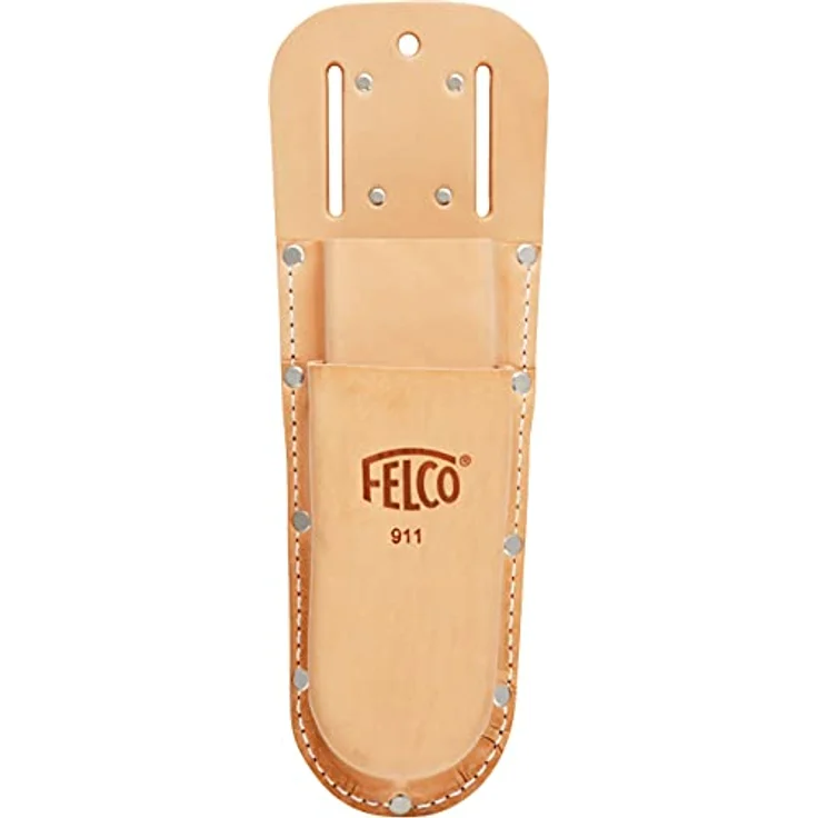 FELCO Holster 911 für Gartenscheren (Etui aus Leder, für 2 Baumscheren oder 1 Schere + 1 Klappsäge, Werkzeughalter mit Gürtelschlaufe, Maße 285x98 mm, ohne Werkzeug) FELCO 911 – Bild 1