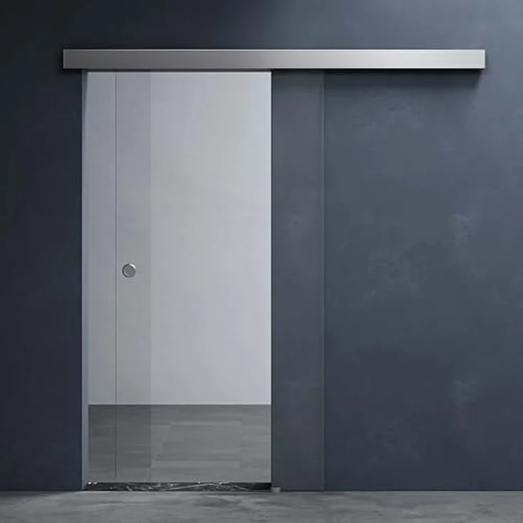 Mai & Mai Glasschiebetür Amalfi in Klarglas, Muschelgriff, BxH: 90x205cm, 8mm ESG-Sicherheitsglas – Bild 2