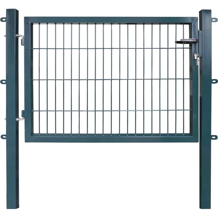 Arvotec Zauneinzeltür ESSENTIAL, einflügelig, Breite 100-120 cm, Höhe 80-200 cm, zum Einbetonieren, verzinktes Metall, rostgeschützt, mit Zylinderschloss