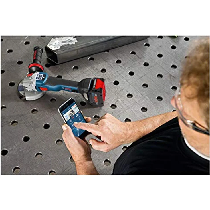 Bosch Professional Akku-Winkelschleifer GWS 18V-10 SC, Solo Version, L-BOXX 150 mm Akku – Bild 4