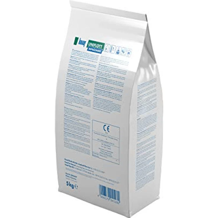 Knauf Uniflott imprägniert Gipsspachtel-Masse zum Verspachteln von imprägnierten Gipsplatten mit HRK bzw. HRAK ohne Fugen-Deckstreifen, 5 kg – Spezial-Gips, wasser-abweisende Spachtel-Masse – Bild 3