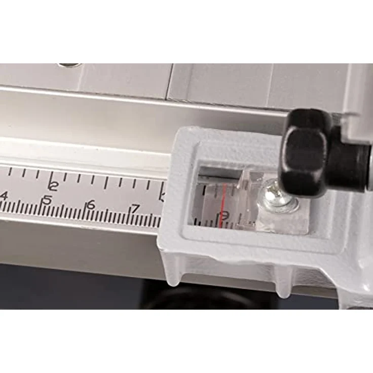 FERM Tischkreissäge 250mm - 1800 Watt - Ausziehbare Aluminium Arbeitstisch - Vakuum-Adapter - Winkelanschlag und Parallelführung - Inkl. T40 (TCT) Sägeblatt – Bild 8