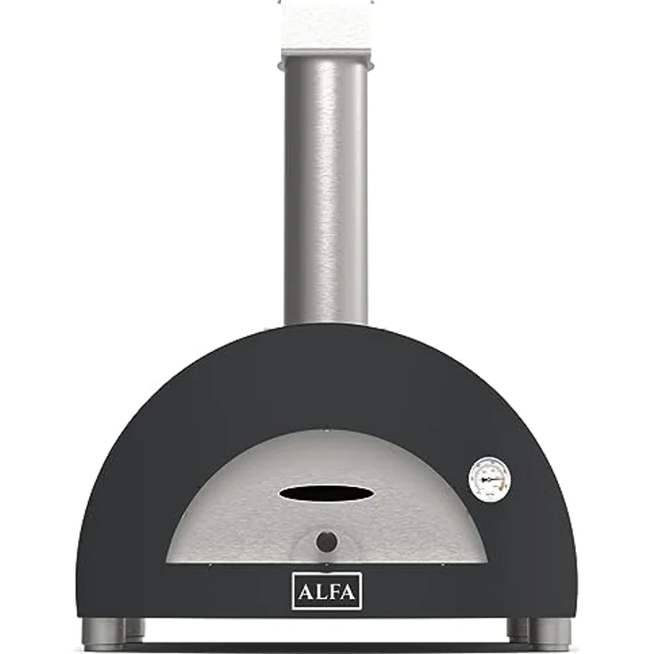 Alfa Forni Moderno 1, Pizzaofen Holz mit Heat Genius-Technologie, Höchsttemperatur 500 °C, für 1 bis 10 Personen, 60 x 40 cm Backfläche – Bild 1