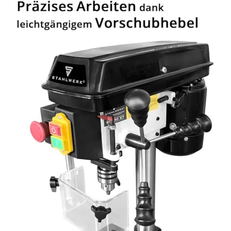 STAHLWERK BD-350 ST Tischbohrmaschine, 350 W, Bohrdurchmesser Ø 1,5-13 mm, 620-2.620 U/min, höhenverstellbarer Bohrtisch, stabiler Metallfuß – Bild 4